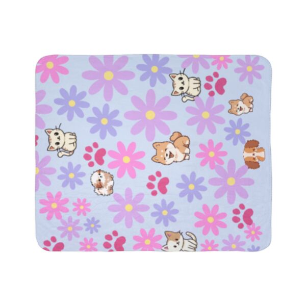 Cozy Pet-Themed Fleece Sherpa Blanket | Cute Animal Print | Gift for Pet Lovers | Soft Throw Blanket | Home Decor - Image 6