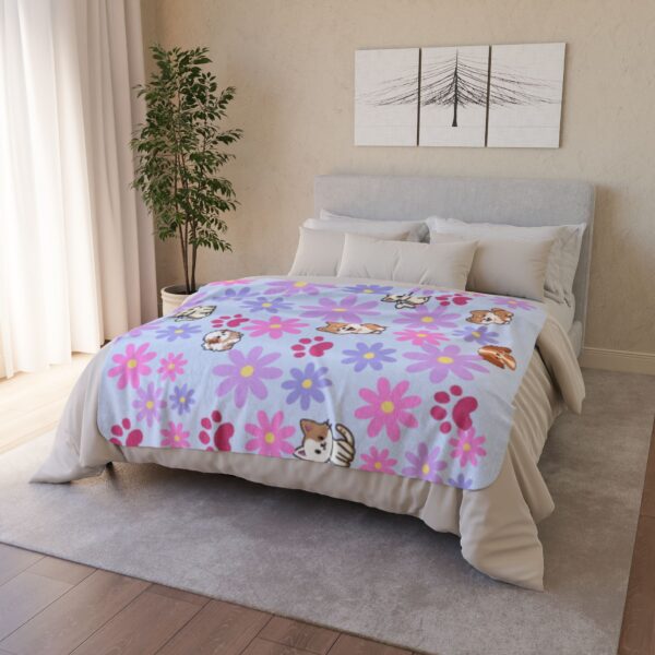 Cozy Pet-Themed Fleece Sherpa Blanket | Cute Animal Print | Gift for Pet Lovers | Soft Throw Blanket | Home Decor - Image 9