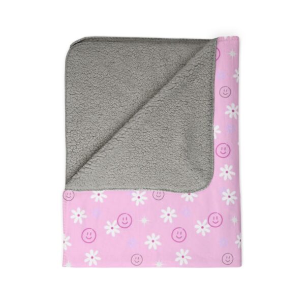 Pink Y2K Dasies Sherpa Fleece Blanket - Image 4