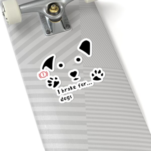 I Brake for Dogs Stickers - Image 2