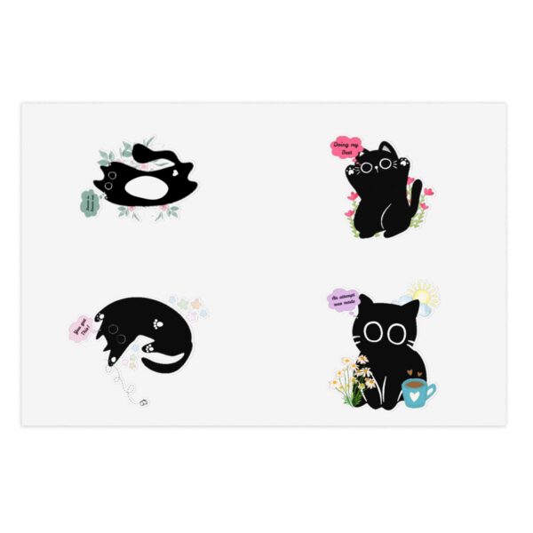Silly Passive Aggressive Black Cat Stickers - Image 2