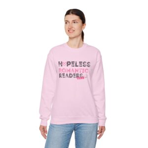 Hopeless Romantic Readers Crewneck Sweatshirt | Cozy Gift for Book Lovers