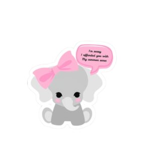 Common Sense Elephant Poltical Sticker
