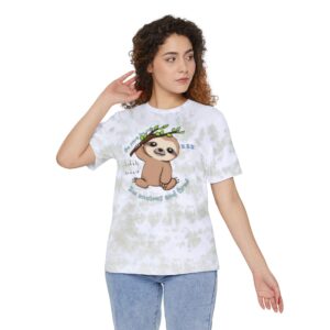 Cozy Sloth Tie-Dye T-Shirt, Fun and Relaxed Style, Perfect for Summer, Gifts for Animal Lovers, Eco-Friendly Fashion