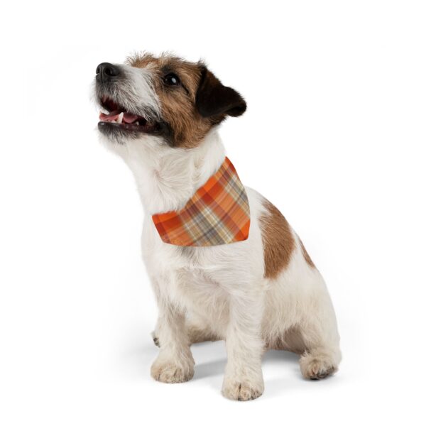 Autumn Vibes Plaid Pet Bandana - Image 3