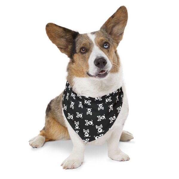 Edgy Skull Pet Bandana Collar - Image 3