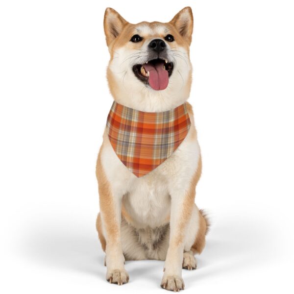 Autumn Vibes Plaid Pet Bandana - Image 2