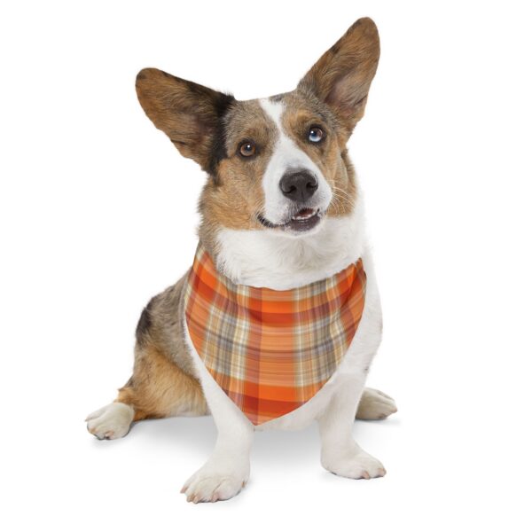 Autumn Vibes Plaid Pet Bandana - Image 4