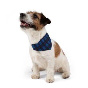 Blue Plaid Cozy Pet Bandana