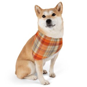 Autumn Vibes Plaid Pet Bandana