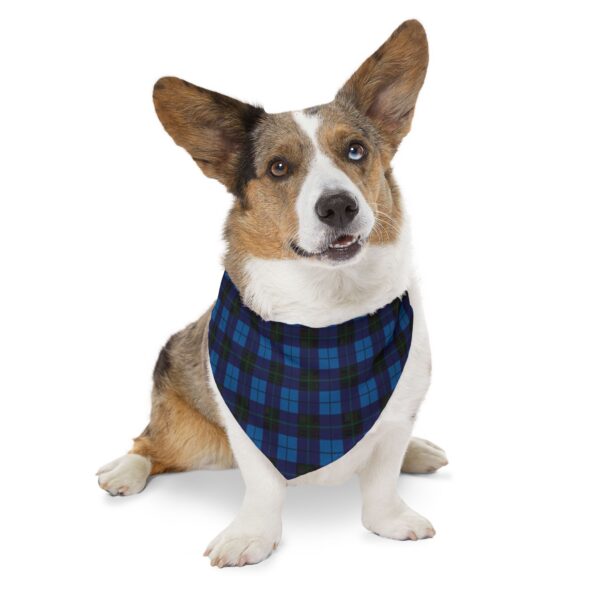 Blue Plaid Cozy Pet Bandana - Image 3