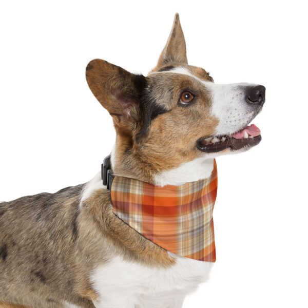 Autumn Vibes Plaid Pet Bandana - Image 5