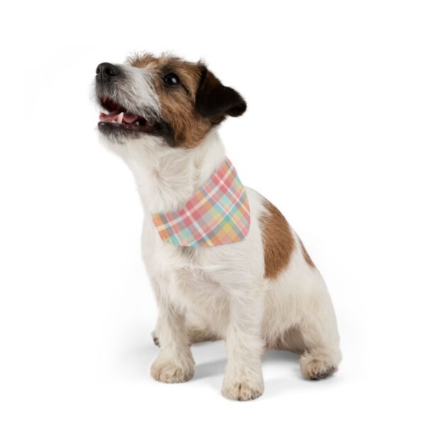 End of Summer Plaid Pattern Pet Bandana - Image 2