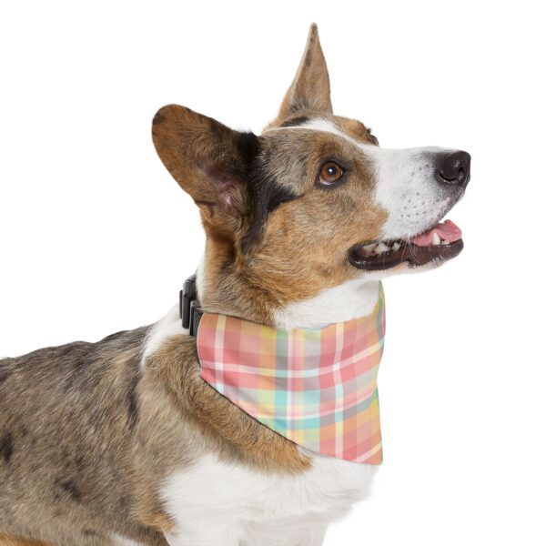 End of Summer Plaid Pattern Pet Bandana - Image 4