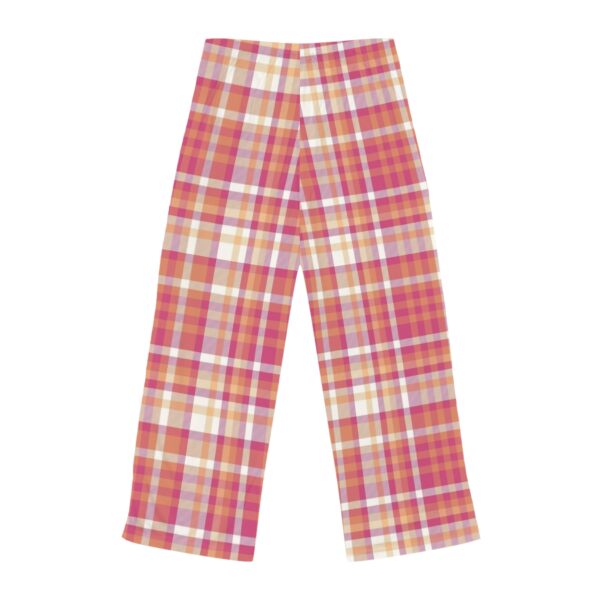 Cozy Spooky Halloween Plaid Womens PJ Pants - Image 3