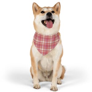 Cute Spooky Halloween Plaid Pattern Pet Bandana