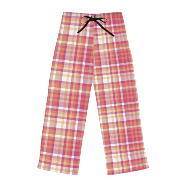 Cozy Spooky Halloween Plaid Womens PJ Pants - Image 2