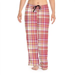 Cozy Spooky Halloween Plaid Womens PJ Pants