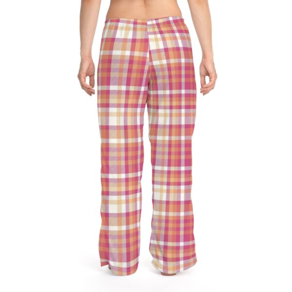 Cozy Spooky Halloween Plaid Womens PJ Pants - Image 4