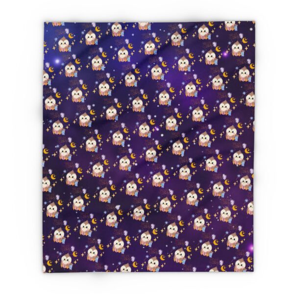 Cozy Bookworm Owl Fleece Blanket, - Image 5