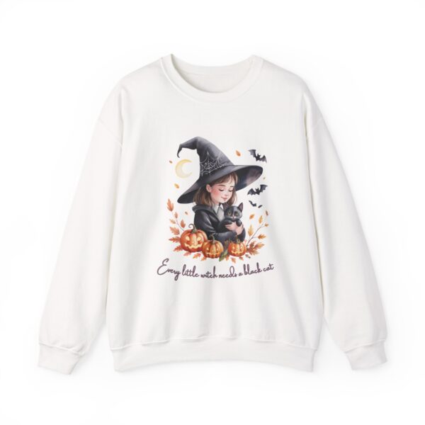 Cozy Witchy Crewneck Sweatshirt with Pumpkin Design, - Image 3