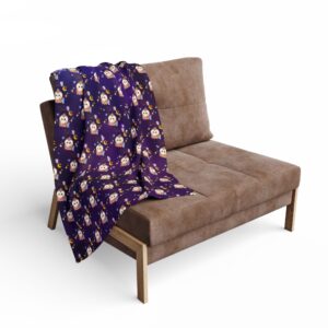 Cozy Bookworm Owl Fleece Blanket,