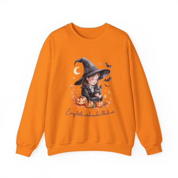 Cozy Witchy Crewneck Sweatshirt with Pumpkin Design, - Image 5