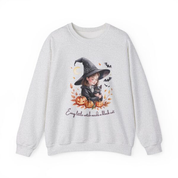 Cozy Witchy Crewneck Sweatshirt with Pumpkin Design, - Image 2