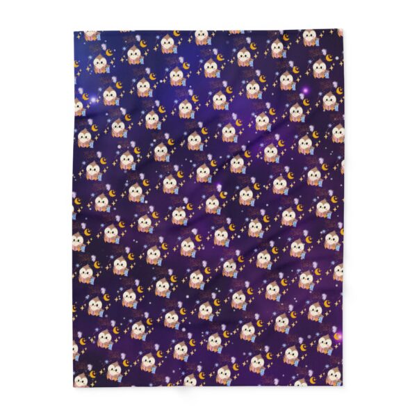 Cozy Bookworm Owl Fleece Blanket, - Image 9