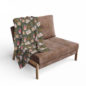 Cozy Cottagecore Pattern Winter Fleece Blanket