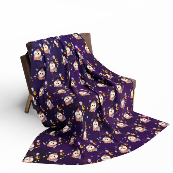 Cozy Bookworm Owl Fleece Blanket, - Image 12