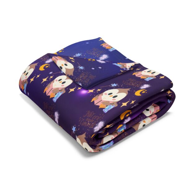 Cozy Bookworm Owl Fleece Blanket, - Image 7