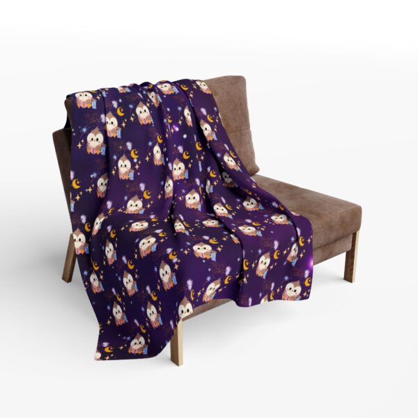Cozy Bookworm Owl Fleece Blanket, - Image 8