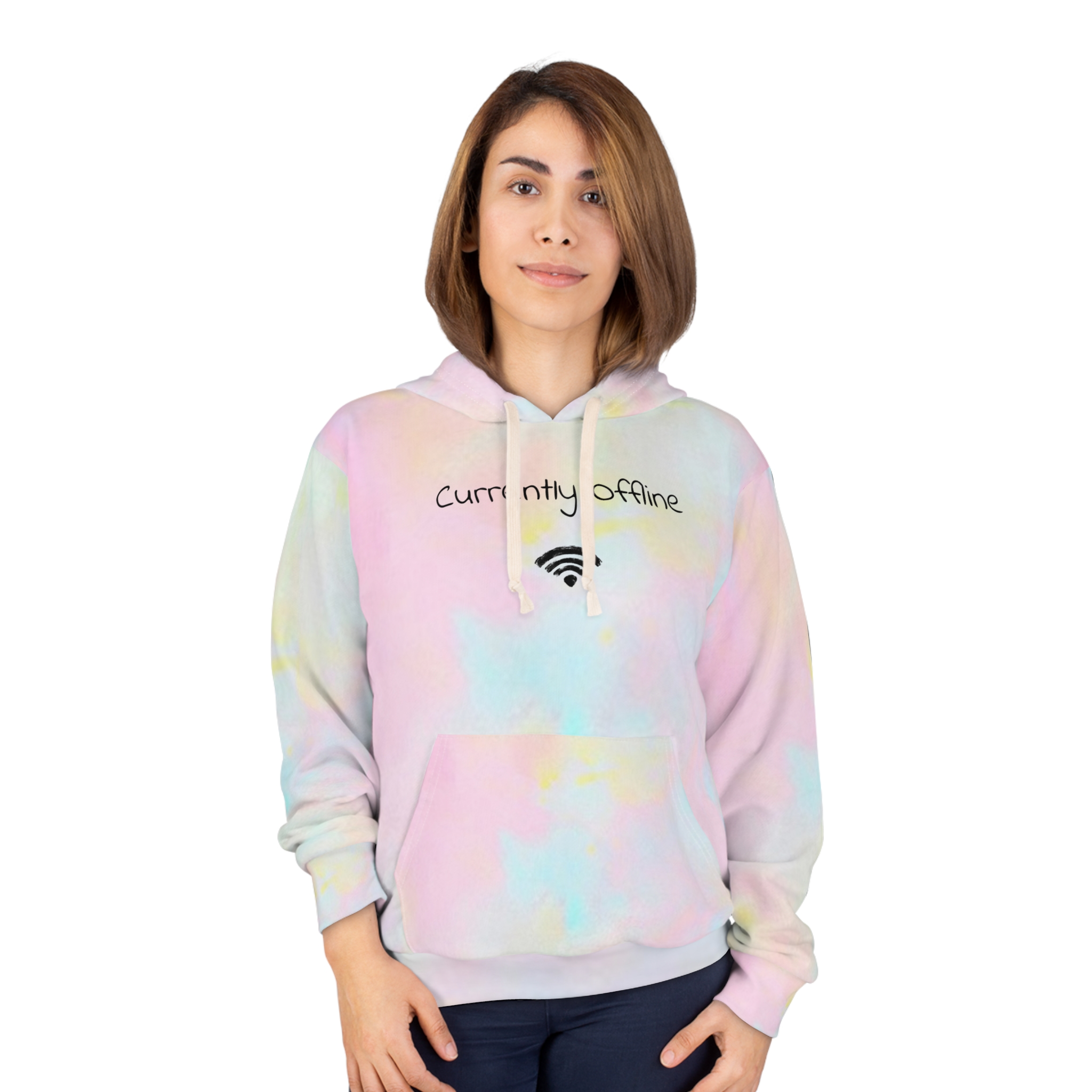 Pastel Tie-Dye Hoodie – Currently Offline Comfort Hoodie