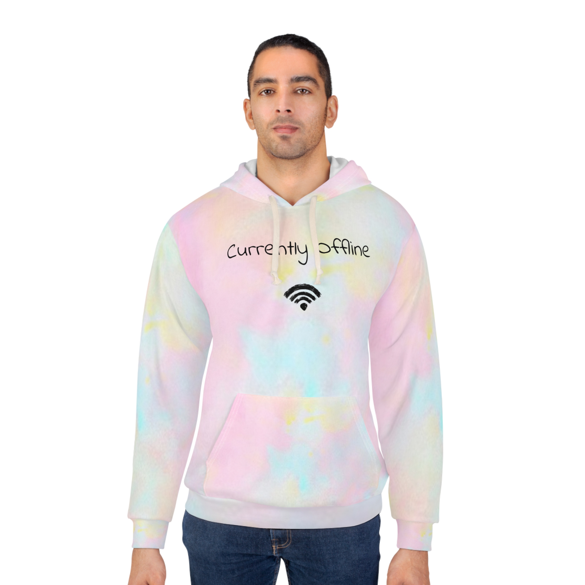 Pastel Tie-Dye Hoodie – Currently Offline Comfort Hoodie - Image 2