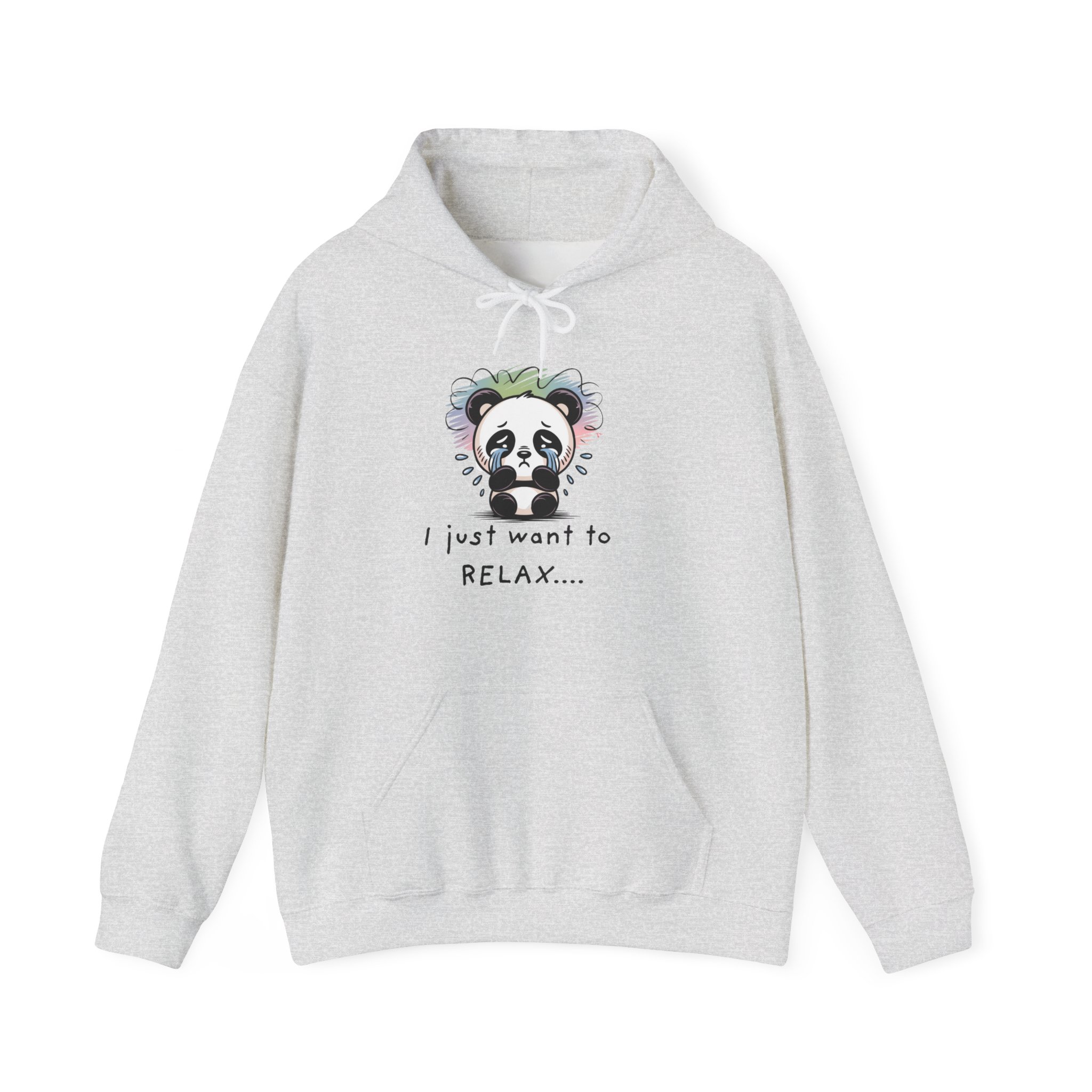Relax Panda Hoodie — "I Just Want to Relax" Cute Panda Comfort Sweatshirt - Image 2