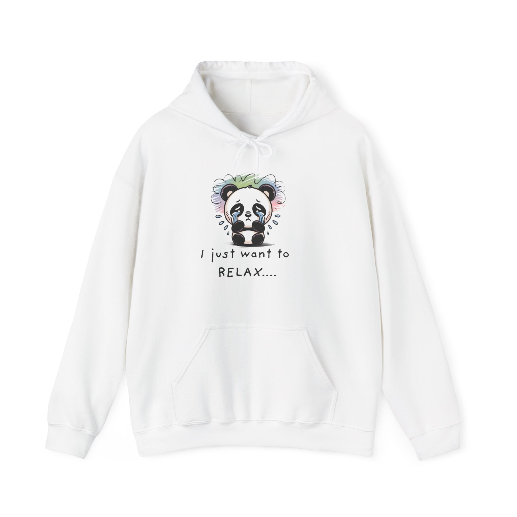 Relax Panda Hoodie — "I Just Want to Relax" Cute Panda Comfort Sweatshirt