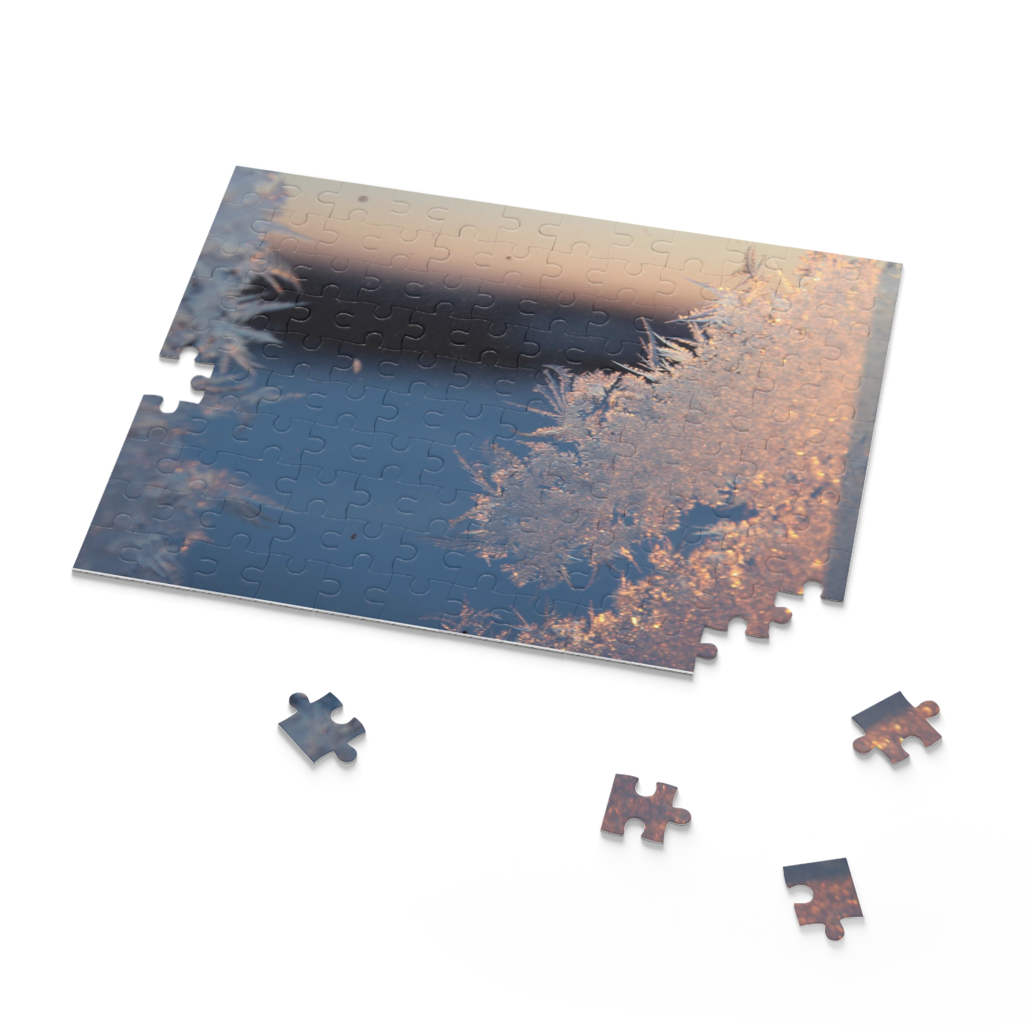 Winter Frost Macro Puzzle — Scenic Snowflake Photo Jigsaw (120/252/500 pcs) - Image 4