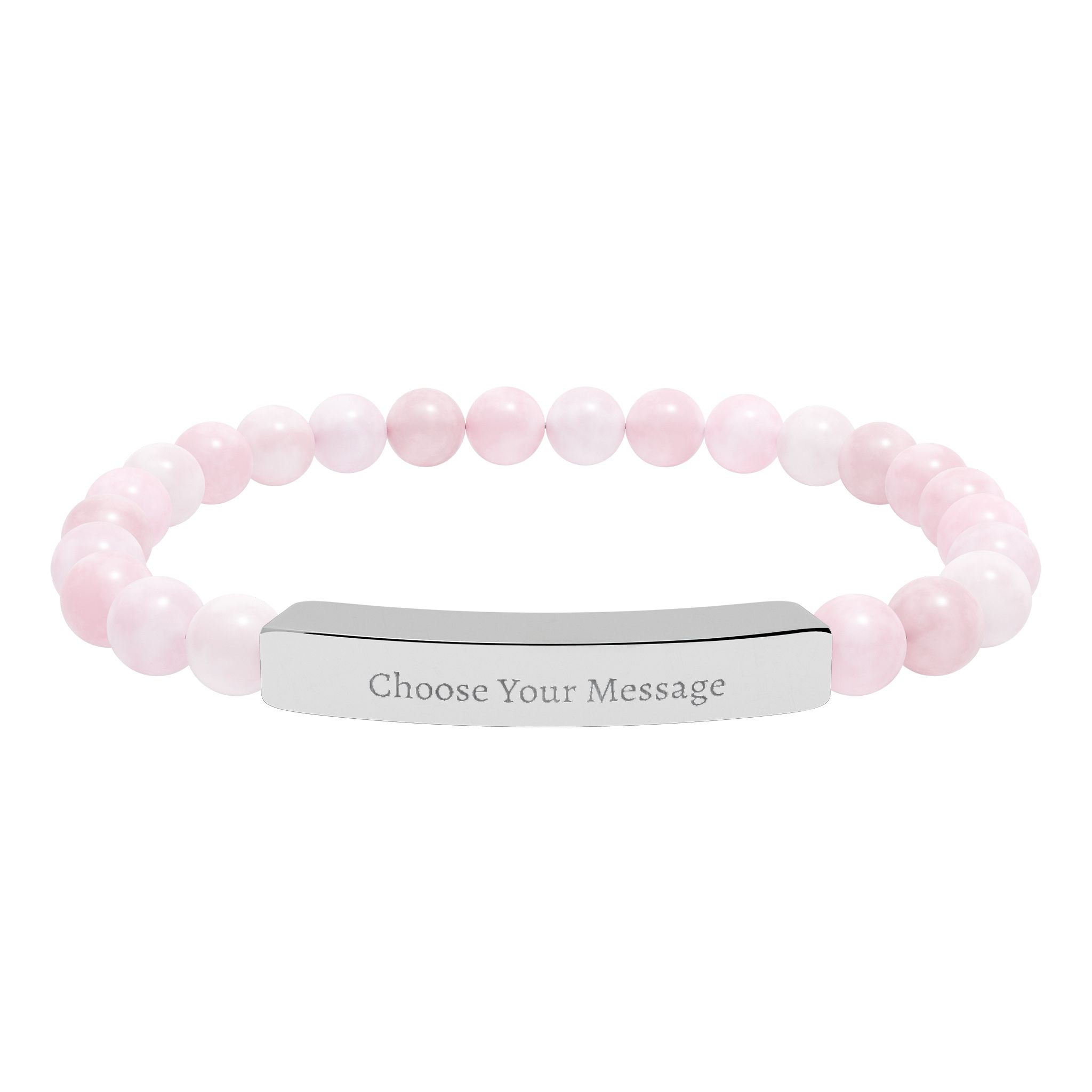 Personalized Positive Affirmation Natural Stone Bracelet | Engraved Stretch Bracelet - Image 5