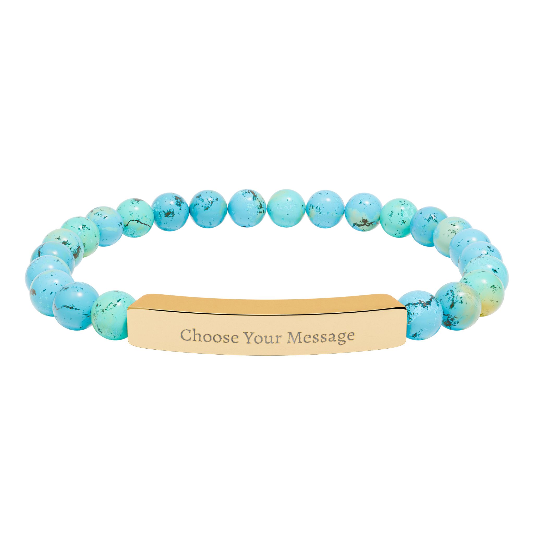 Personalized Positive Affirmation Natural Stone Bracelet | Engraved Stretch Bracelet - Image 14