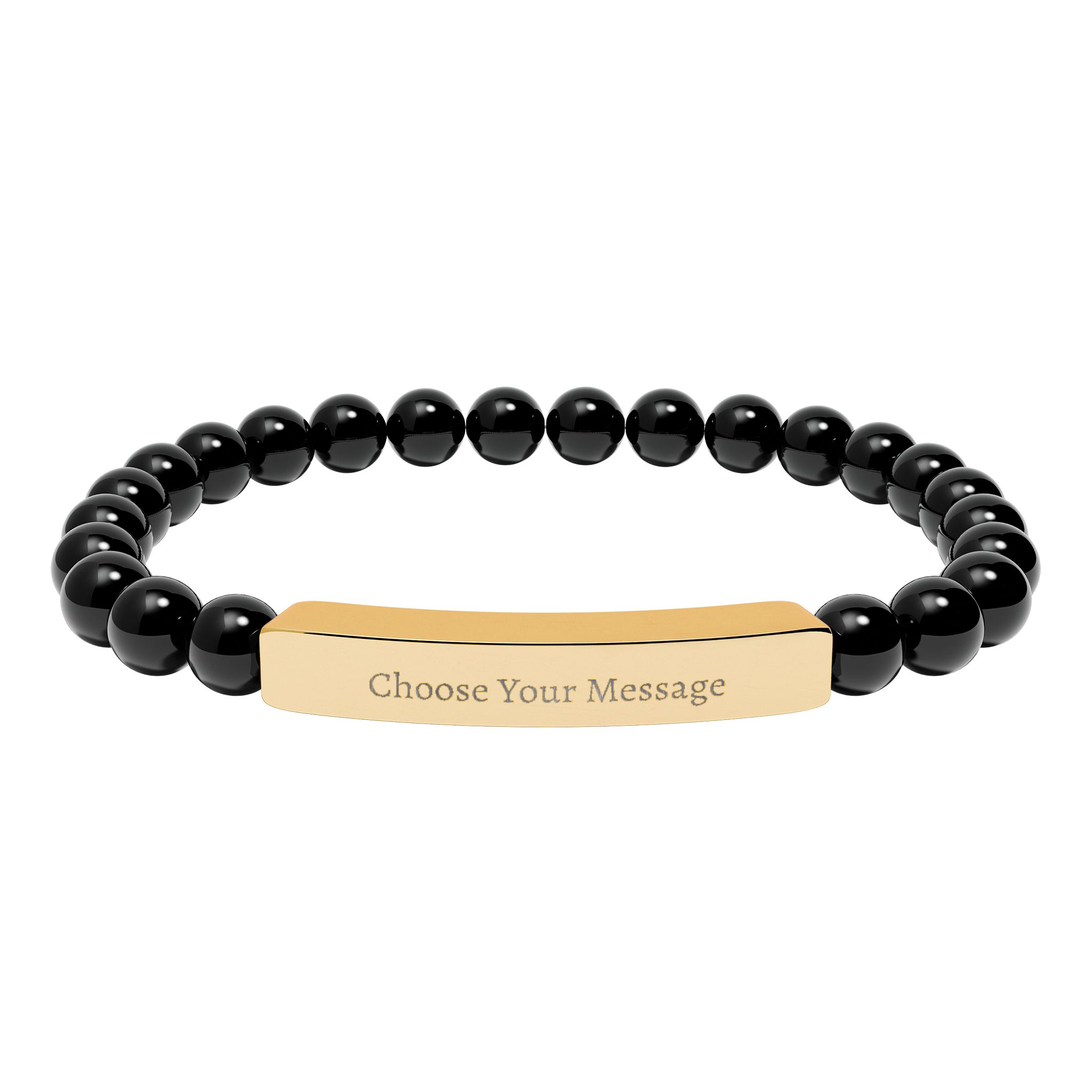 Personalized Positive Affirmation Natural Stone Bracelet | Engraved Stretch Bracelet - Image 10