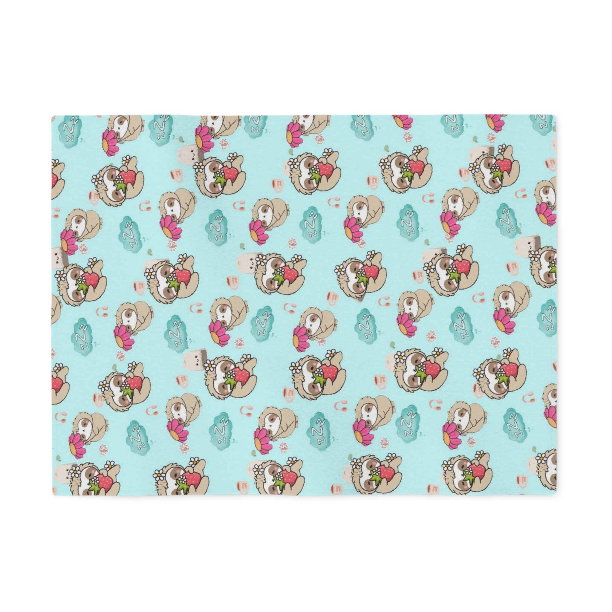 Sleepy Sloth Pattern Sweatshirt Blanket | Forget About It Go To Sleep Mantra - Image 5