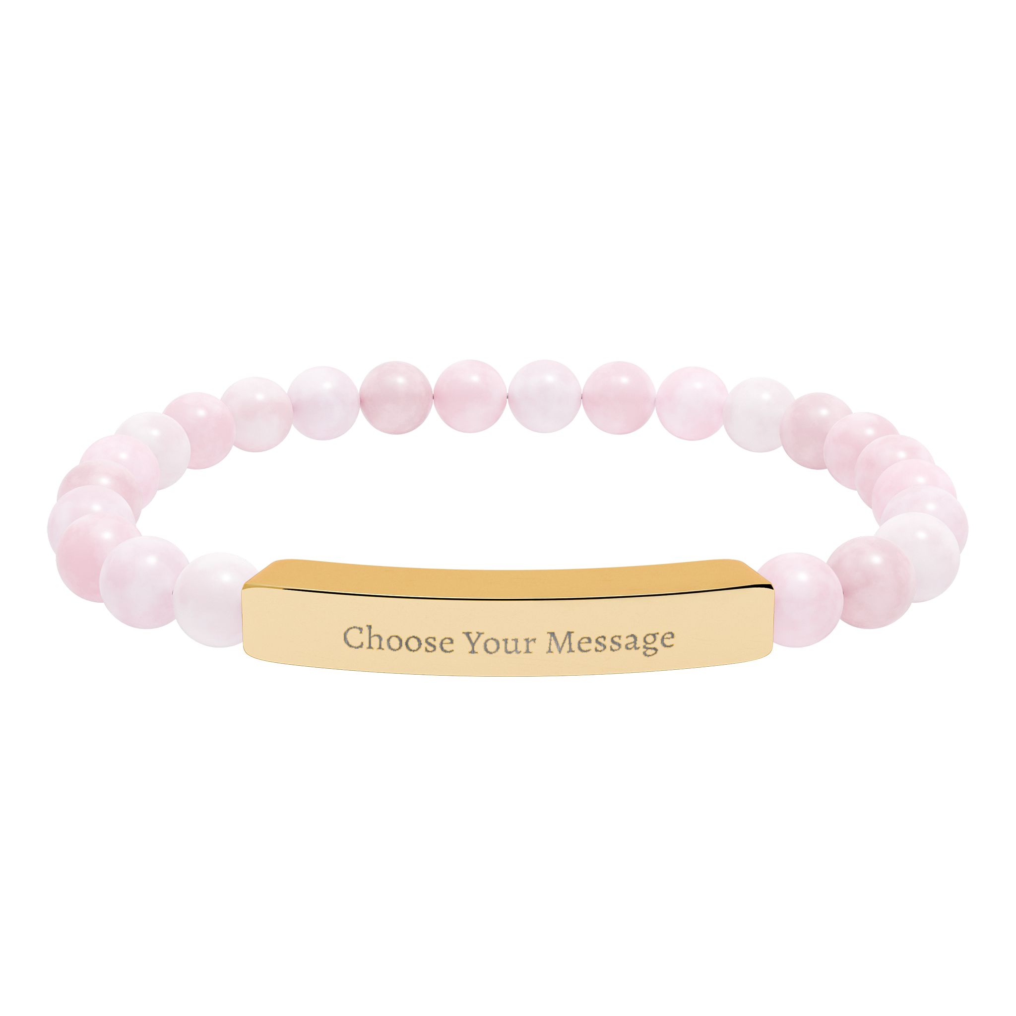 Personalized Positive Affirmation Natural Stone Bracelet | Engraved Stretch Bracelet - Image 12