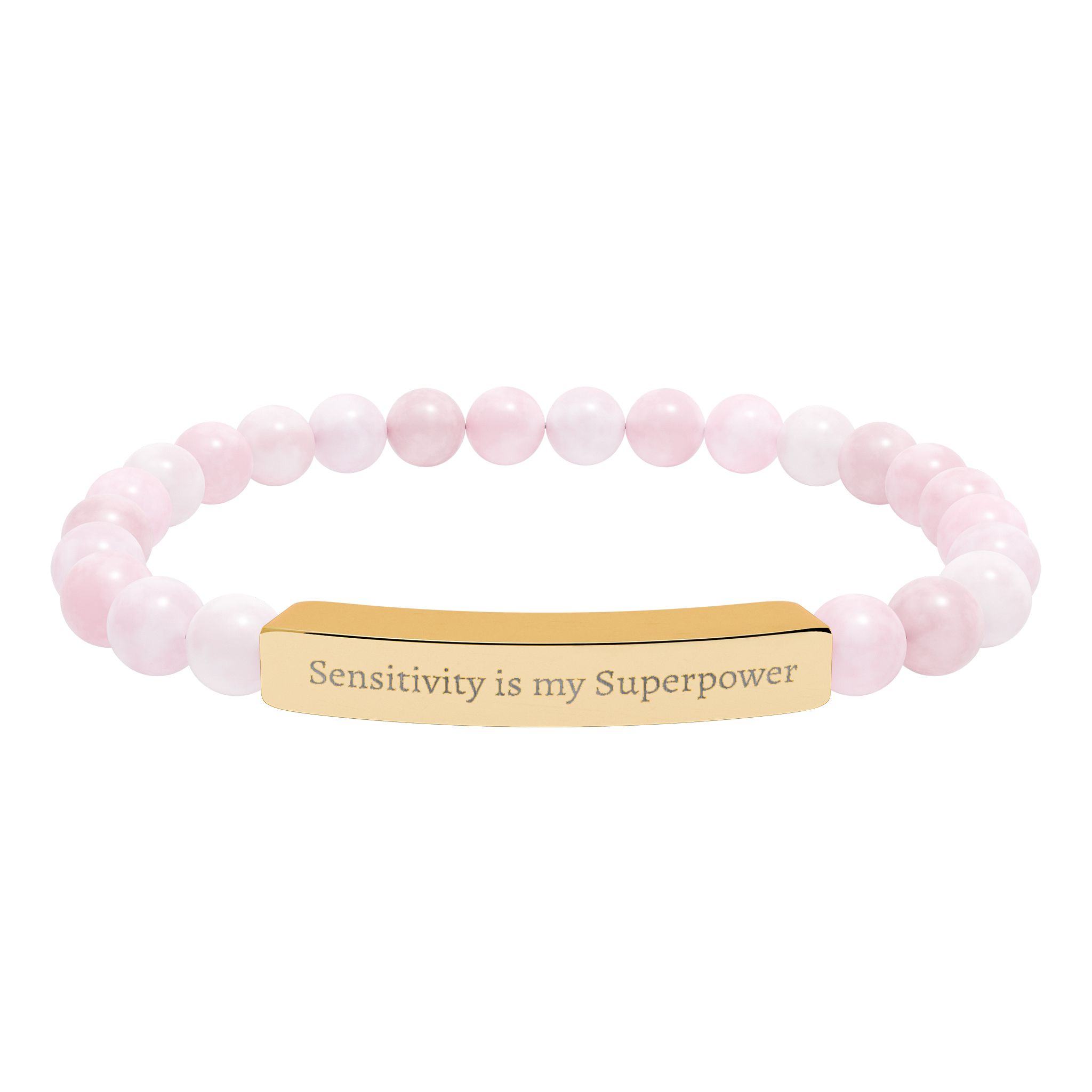Sensitivity Is My Superpower Natural Stone Stretch Bar Bracelet | Engraved - Image 12