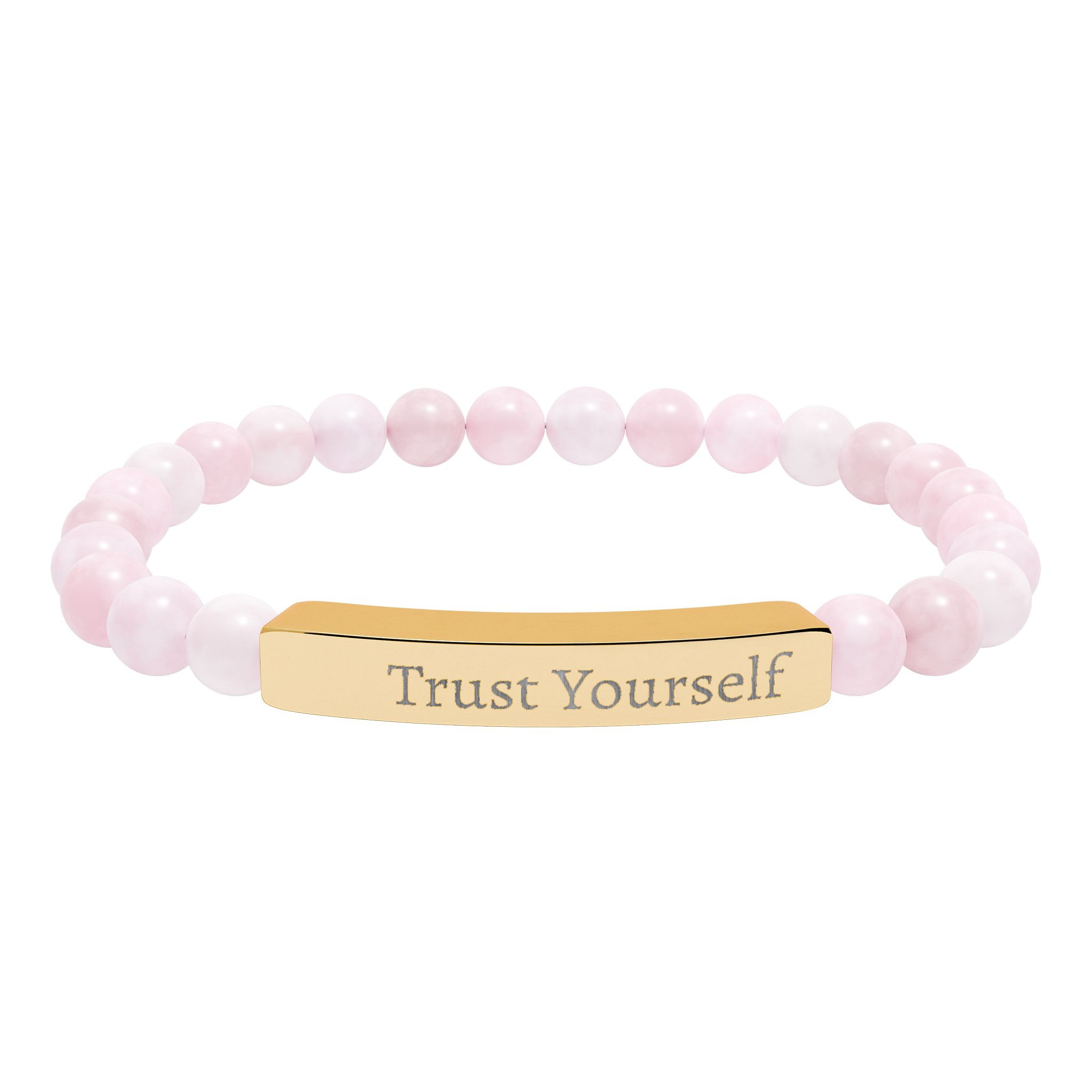 Engraved 'Trust Yourself' Natural Stone Stretch Bracelet - Image 12