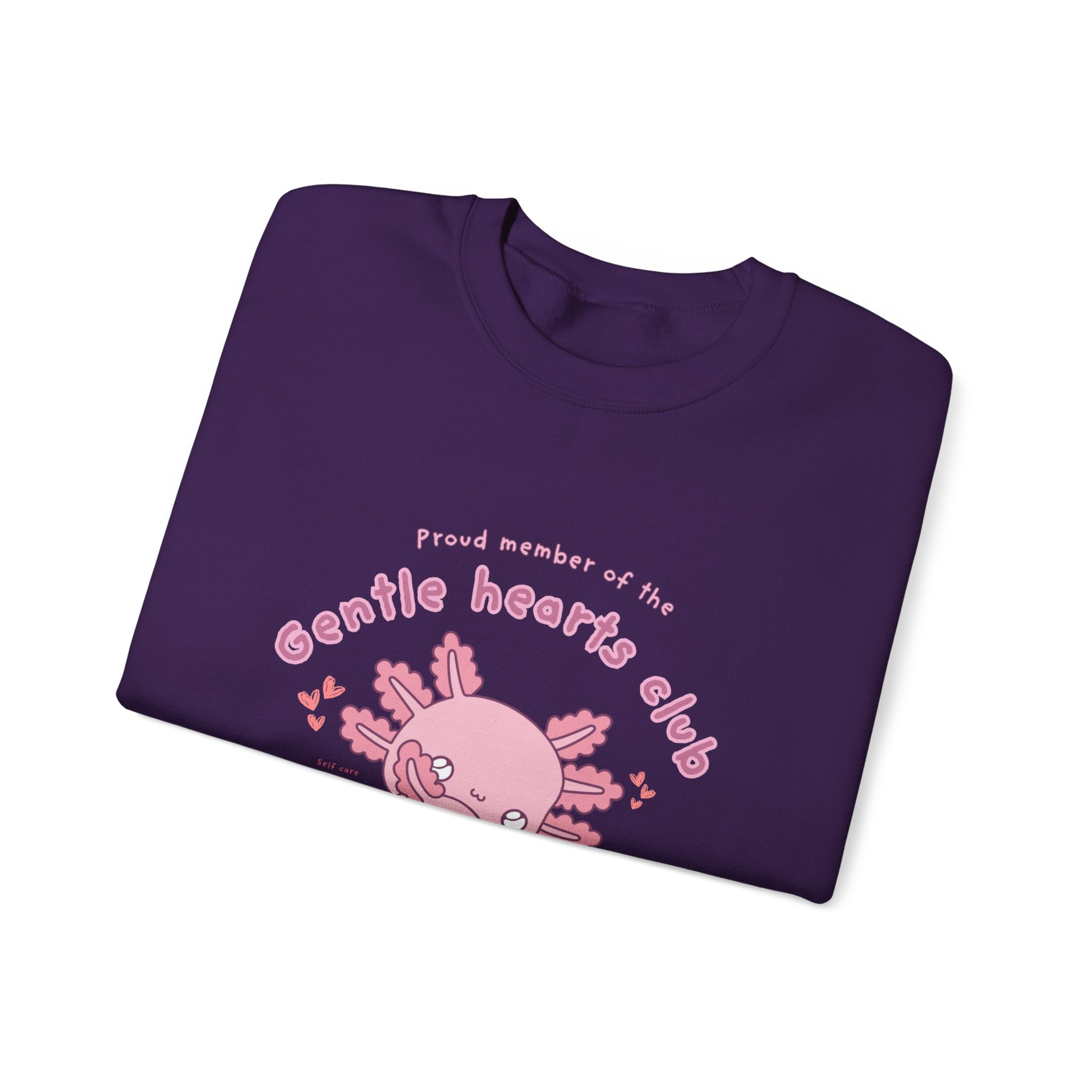 Proud Member of the Gentle Hearts Club Chibi Axolotl Sweatshirt | Mental Health HSP - Image 23