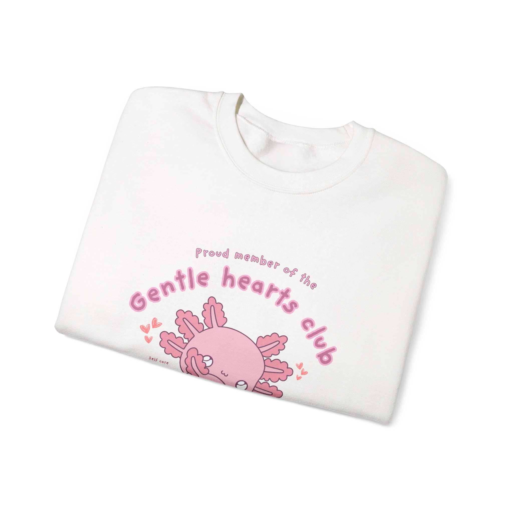 Proud Member of the Gentle Hearts Club Chibi Axolotl Sweatshirt | Mental Health HSP - Image 3