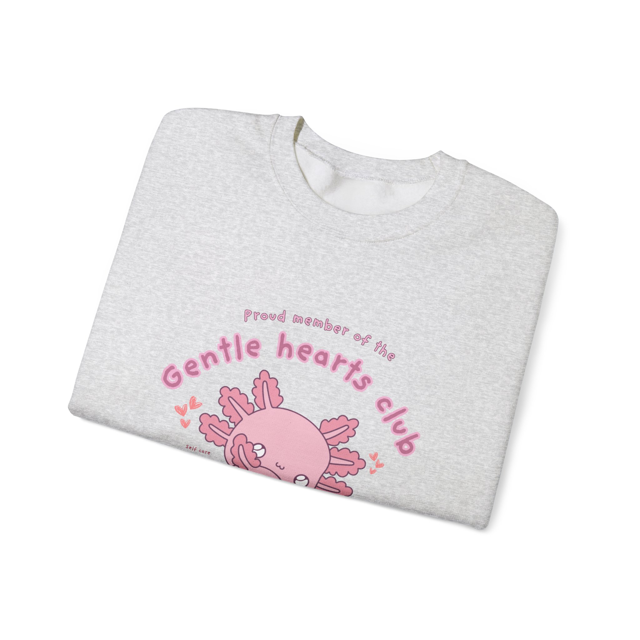 Proud Member of the Gentle Hearts Club Chibi Axolotl Sweatshirt | Mental Health HSP - Image 7