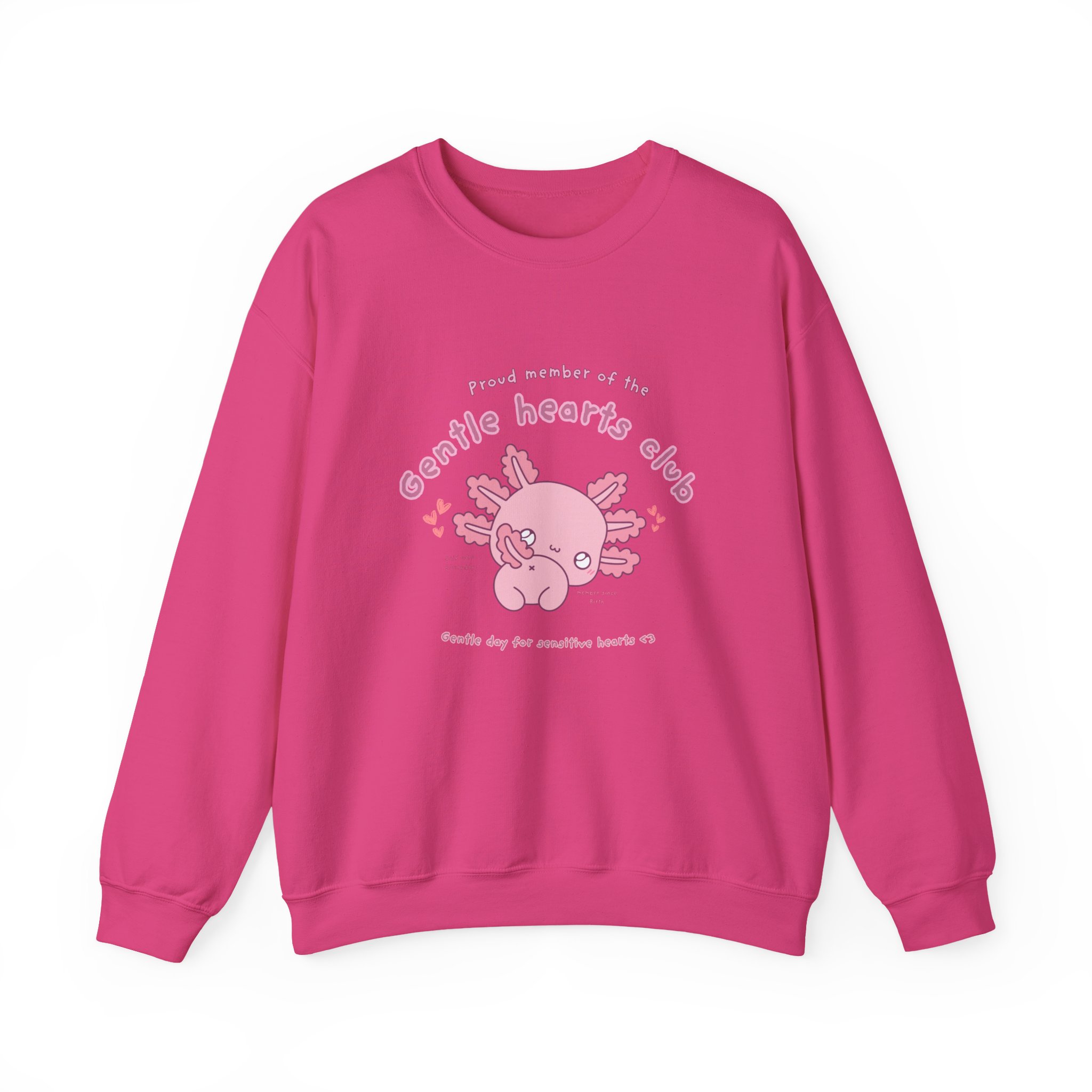Proud Member of the Gentle Hearts Club Chibi Axolotl Sweatshirt | Mental Health HSP - Image 29