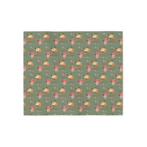 Cozy Cottagecore Woodland Critters Motivational Pattern Blanket